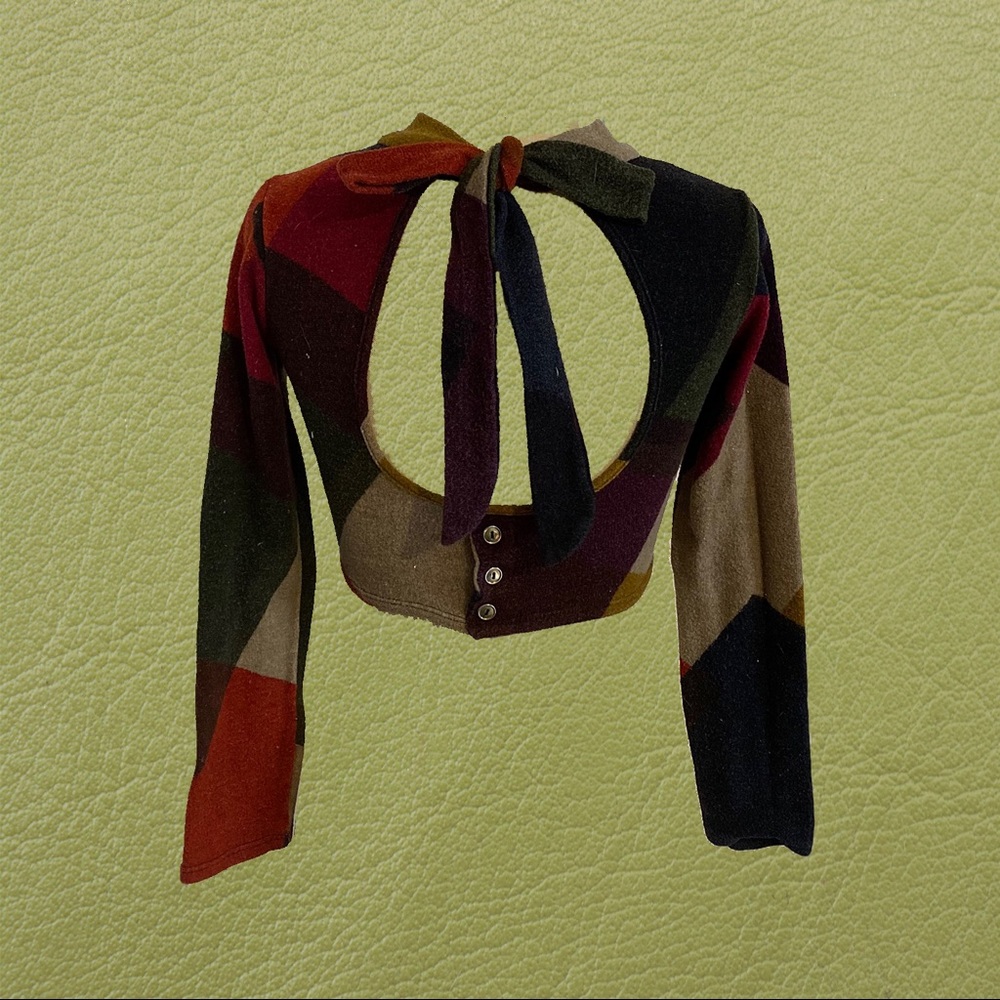 Abstract Crop Top